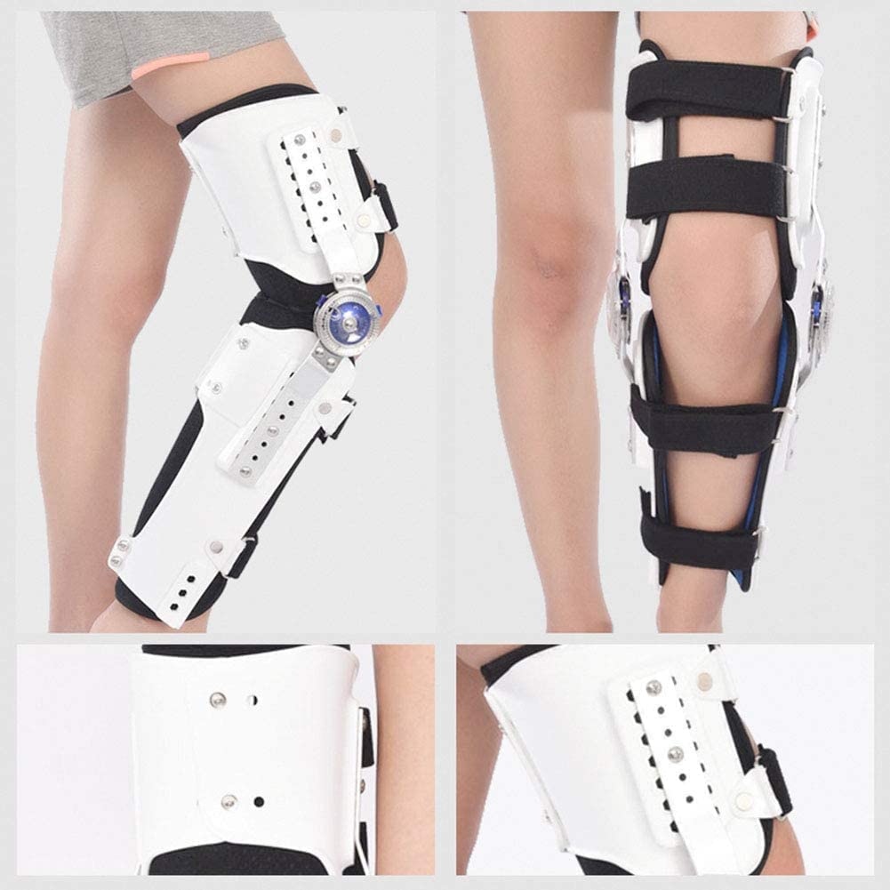 XBJYDMBDD ROM Knee Brace Hinged Knee Brace Hinged Fixator for Ligament Injury, Orthosis Stabilizer Postoperative Adjustable Recovery Support for Orthopaedic Rehabilitation Adjustable Knee Immobilizer