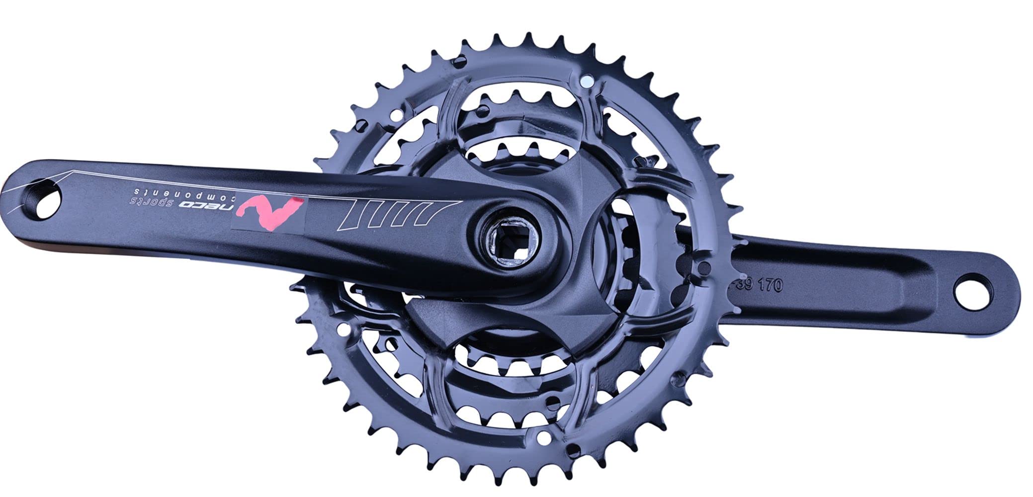 FOMAS Crankset,Mountain Bike Crankset,Square Taper crankset,Fit to 8 Speed Or Less Freewheel and Cassette,22/32/42T Bicycle Crankset,170mm Crank Arm,Suitable for 9/16" Pedal.