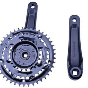 FOMAS Crankset,Mountain Bike Crankset,Square Taper crankset,Fit to 8 Speed Or Less Freewheel and Cassette,22/32/42T Bicycle Crankset,170mm Crank Arm,Suitable for 9/16" Pedal.