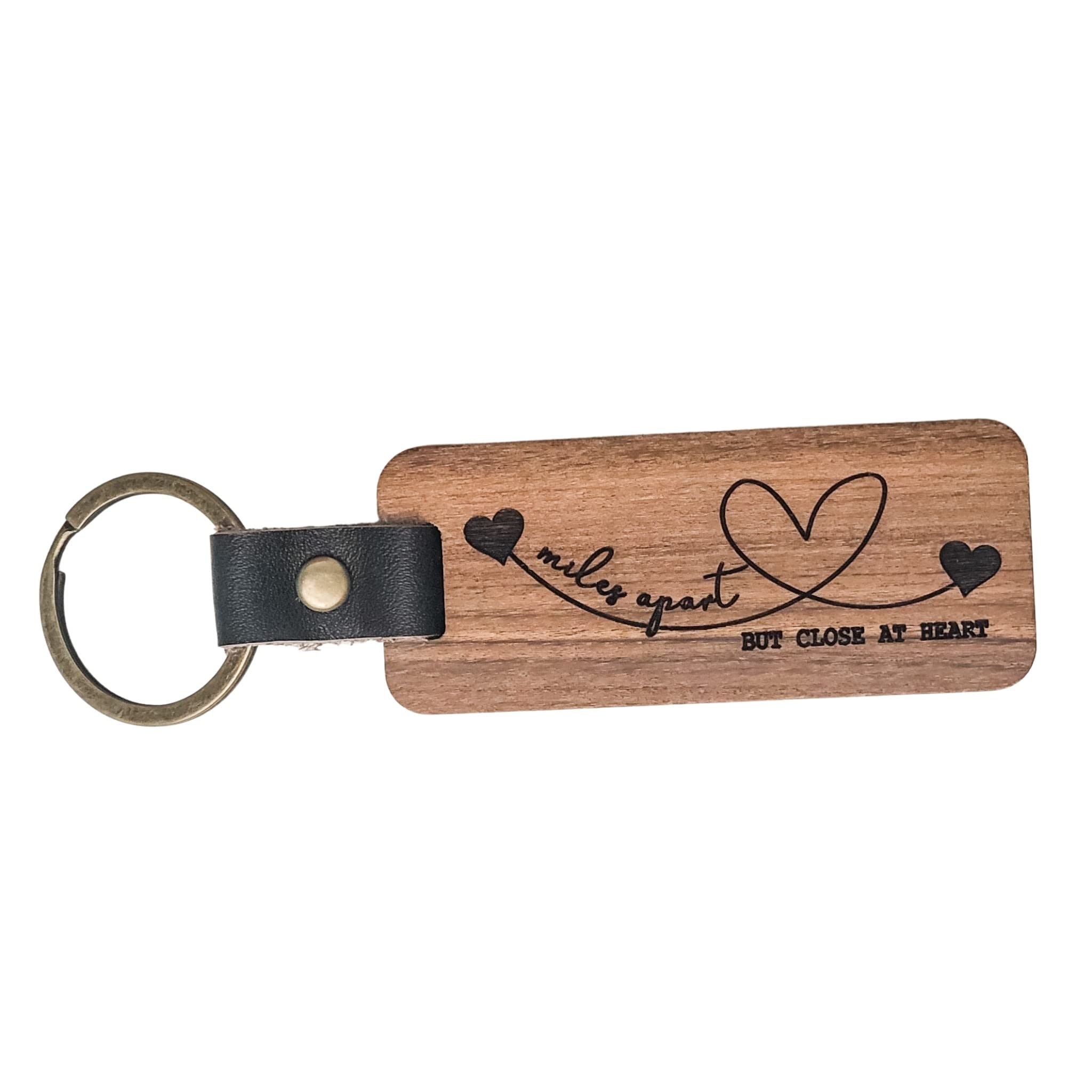 Legacy and Light Miles Apart but Close at Heart Laser Engraved Keychain, Long Distance Love Gift, Multi State Friendship Keyring, Going Away Gift, Deployment Gift for Boyfriend, Couple Gift