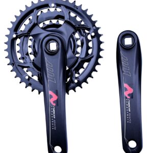 FOMAS Crankset,Mountain Bike Crankset,Square Taper crankset,Fit to 8 Speed Or Less Freewheel and Cassette,22/32/42T Bicycle Crankset,170mm Crank Arm,Suitable for 9/16" Pedal.