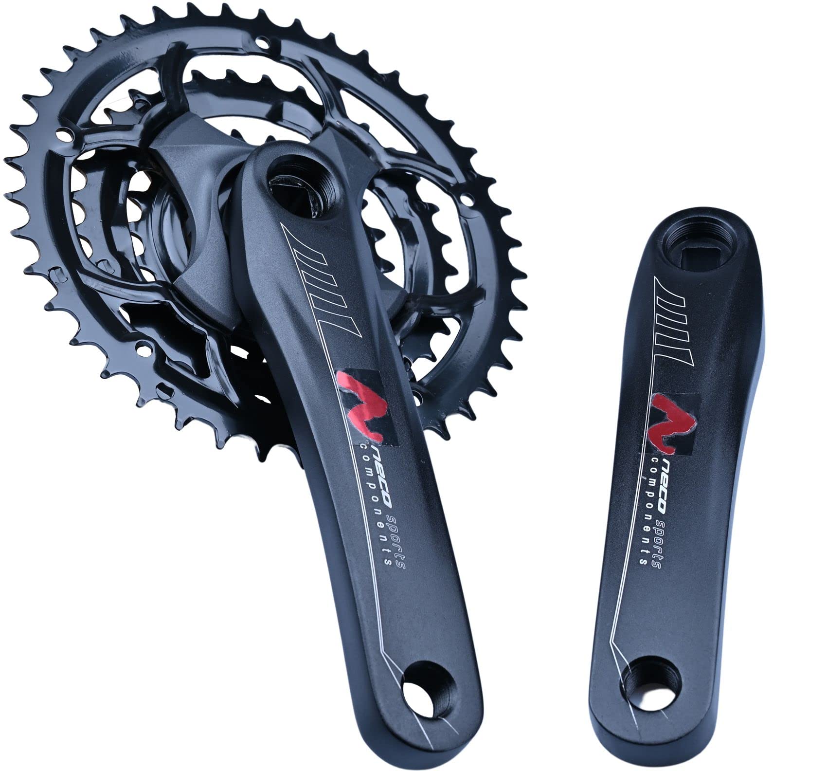 FOMAS Crankset,Mountain Bike Crankset,Square Taper crankset,Fit to 8 Speed Or Less Freewheel and Cassette,22/32/42T Bicycle Crankset,170mm Crank Arm,Suitable for 9/16" Pedal.