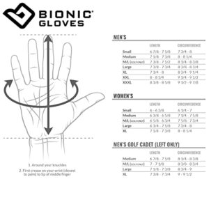 Bionic Men's ReliefGrip 2.0 Golf Glove (Silver, X-Large, Left)