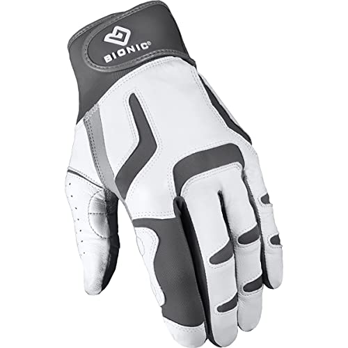 Bionic Men's ReliefGrip 2.0 Golf Glove (Silver, X-Large, Left)