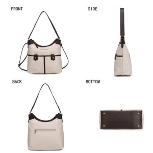 MKF Collection Shoulder Bags for Women, Crossbody Vegan Leather Handbag Purse, Top-Handle Hobo Tote Bag