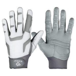 bionic women's reliefgrip 2.0 golf glove (silver, small, left)