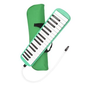 Mibee 32 Piano Keys Melodica Musical Instrument for Music Lovers Beginners Gift with Carrying Bag (Green) (20220318)