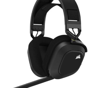 CORSAIR HS80 RGB Wireless Premium Gaming Headset with Spatial Audio - Works with Mac, PC, PS5, PS4 - Carbon (Renewed)