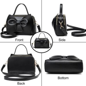 YOUNXSL Shoulder Bag for Women PU Leather Purse Bowknot Handbag Fashion Top-Handle Satchel Ladies Crossbody