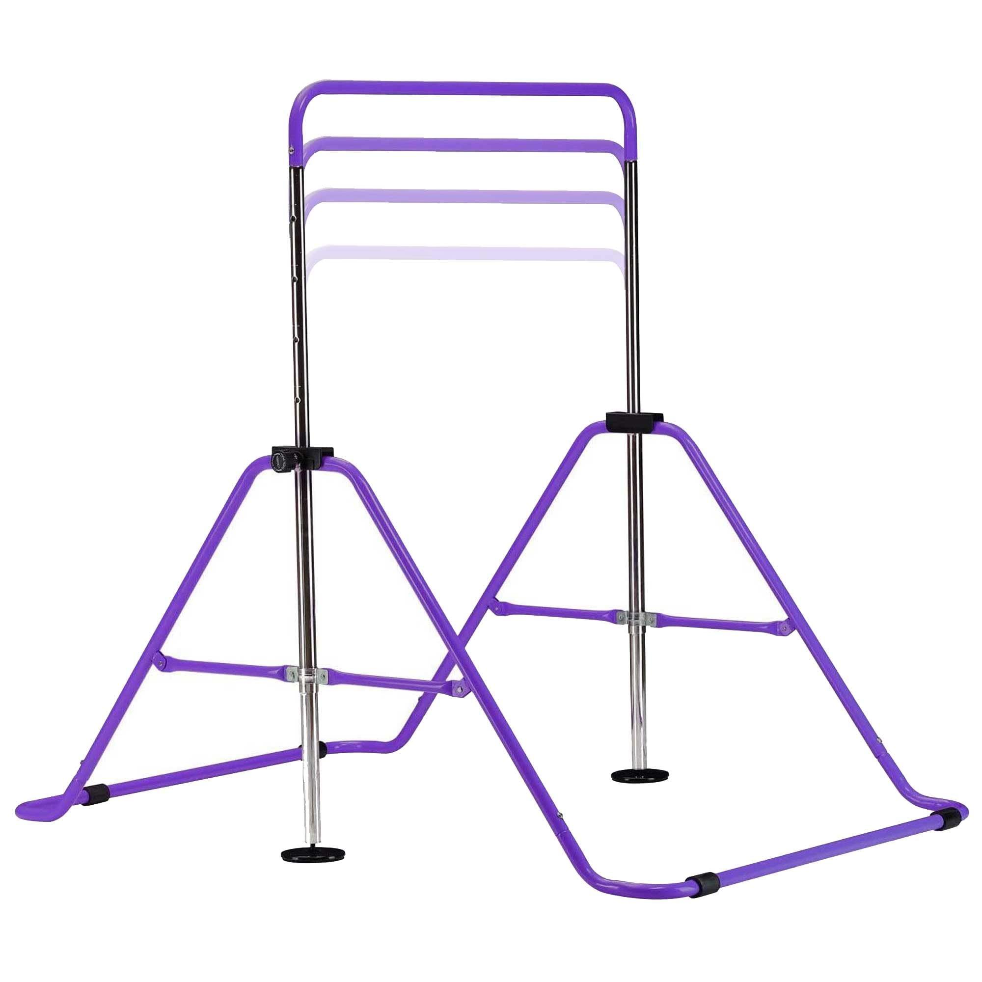 HYD-Parts Gymnastics Bar Kids, Junior Training Bar, Height Adjustable Horizontal Bars, Folding Gymnastics Bars Monkey Bars for Kids (Violet)