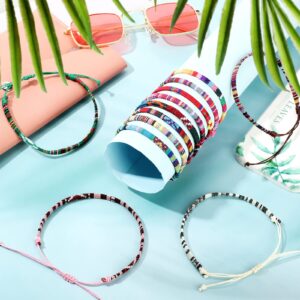 16 Pcs Boho Surfer Ankle Bracelet Set Surfer Bracelet Adjustable Waterproof Ethnic Bracelet Unisex Handmade Braided Bracelets Beach Colorful Thin String Rope Jewelry Festival Clothes Accessories