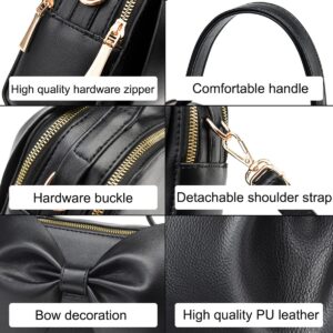 YOUNXSL Shoulder Bag for Women PU Leather Purse Bowknot Handbag Fashion Top-Handle Satchel Ladies Crossbody