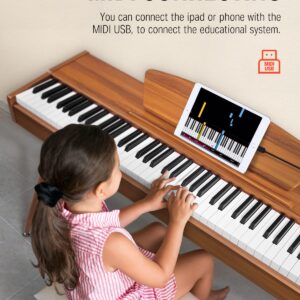 Donner DDP-80 Digital Piano + Wood Finish Color Piano Bench