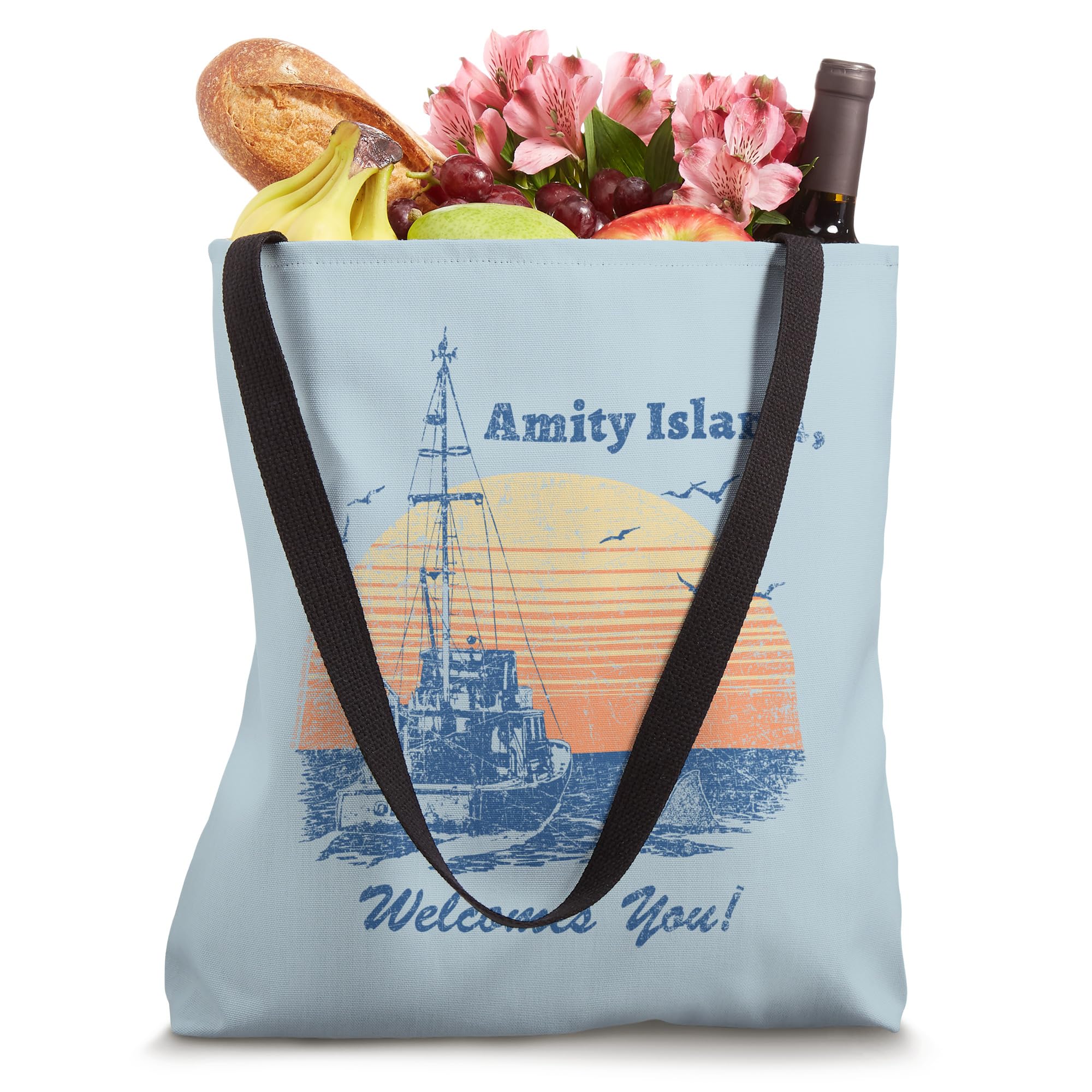 Jaws Vintage Amity Island Tote Bag