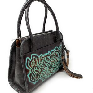 Patricia Nash Tooled Leather Paris Satchel, Small, Turquoise