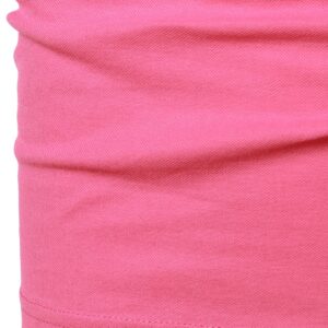 HOOD CREW Man’s Fashion Polo Shirts Short Sleeves Collared T shirt Color Block Sports Golf Polos Pink XL