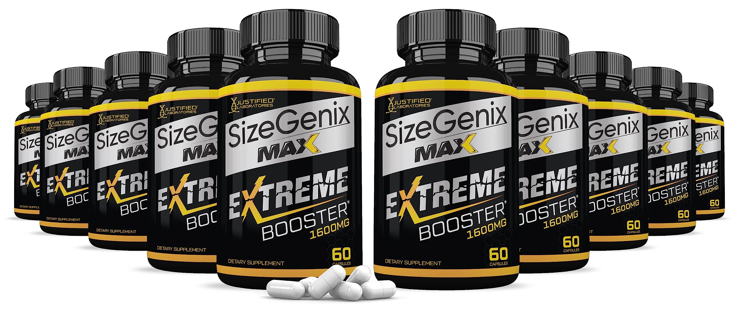 (10 Pack) Sizegenix Max 1600MG Advanced Men's Health Formula 600 Capsules