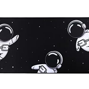 keycadets Gravity Gaming Mouse Pad, Large Desk Pad for Keyboard and Mouse, Non-Slip Mousepad Gaming Desk Mat with Foam Core, Anti-Fray Lock Stitching and Low Friction Cloth Surface (35.4” x 15.8”)