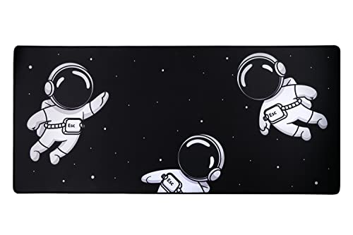 keycadets Gravity Gaming Mouse Pad, Large Desk Pad for Keyboard and Mouse, Non-Slip Mousepad Gaming Desk Mat with Foam Core, Anti-Fray Lock Stitching and Low Friction Cloth Surface (35.4” x 15.8”)