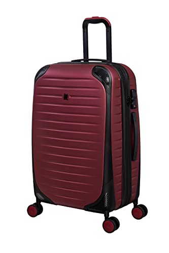 it luggage Lineal 28" Hardside Checked 8 Wheel Expandable Spinner, Red