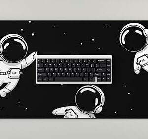 keycadets Gravity Gaming Mouse Pad, Large Desk Pad for Keyboard and Mouse, Non-Slip Mousepad Gaming Desk Mat with Foam Core, Anti-Fray Lock Stitching and Low Friction Cloth Surface (35.4” x 15.8”)