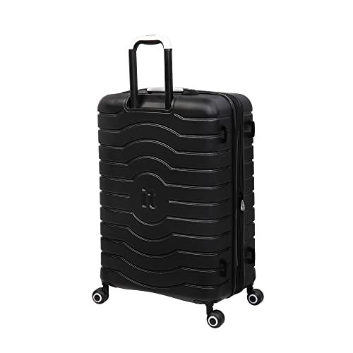 it luggage Intervolve 3 Piece Hardside 8 Wheel Expandable Spinner, Black, 3 Pc Set