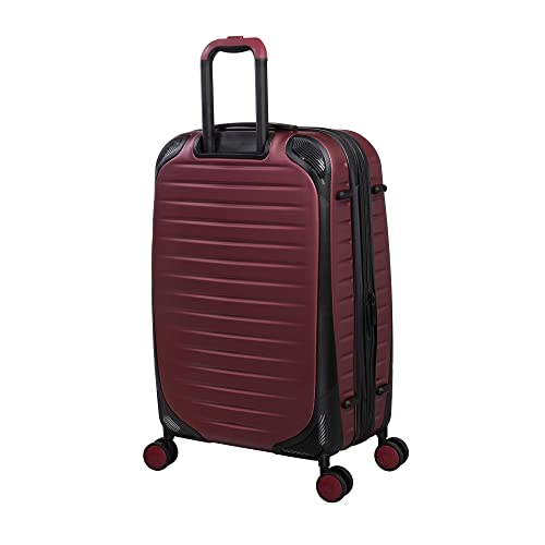 it luggage Lineal 28" Hardside Checked 8 Wheel Expandable Spinner, Red