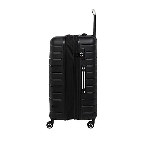 it luggage Intervolve 3 Piece Hardside 8 Wheel Expandable Spinner, Black, 3 Pc Set