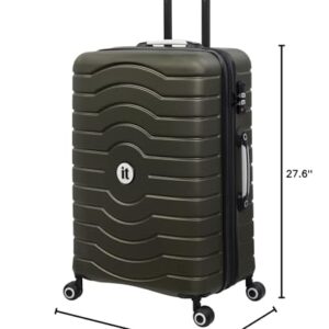 it luggage Intervolve 28" Hardside Checked 8 Wheel Expandable Spinner, Dark Olive