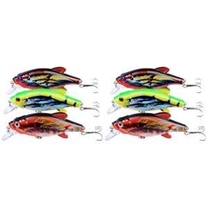 BESPORTBLE 6 Pcs Fishing Bait Lifelike Lure Trout Bait swimbait Swim Baits Lures Trout Fishing Gear Fishing Tackle Saltwater Fishing Lures bass Lure Minnow Fishing Lures Small Fish Fake Bait