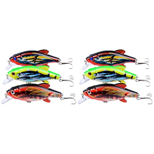 BESPORTBLE 6 Pcs Fishing Bait Lifelike Lure Trout Bait swimbait Swim Baits Lures Trout Fishing Gear Fishing Tackle Saltwater Fishing Lures bass Lure Minnow Fishing Lures Small Fish Fake Bait