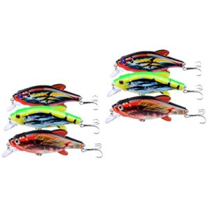 BESPORTBLE 6 Pcs Fishing Bait Lifelike Lure Trout Bait swimbait Swim Baits Lures Trout Fishing Gear Fishing Tackle Saltwater Fishing Lures bass Lure Minnow Fishing Lures Small Fish Fake Bait