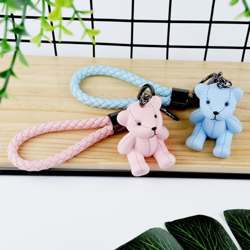 Yaihsuy Bear Resin Keychain Bear Key Ring Bag Charm for Car Keys, Backpack Accessories,Decoration Gift for Women Girls