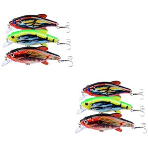 BESPORTBLE 6 Pcs Fishing Bait Lifelike Lure Trout Bait swimbait Swim Baits Lures Trout Fishing Gear Fishing Tackle Saltwater Fishing Lures bass Lure Minnow Fishing Lures Small Fish Fake Bait