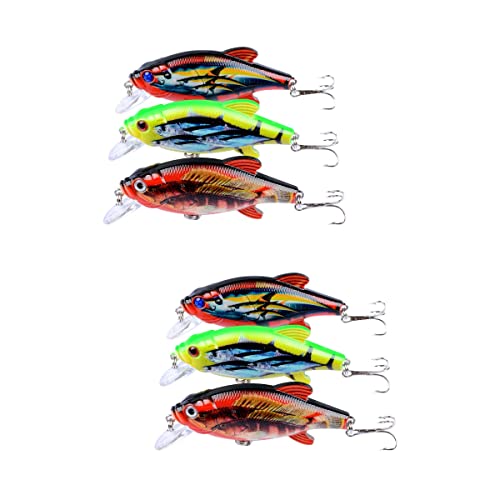 BESPORTBLE 6 Pcs Fishing Bait Lifelike Lure Trout Bait swimbait Swim Baits Lures Trout Fishing Gear Fishing Tackle Saltwater Fishing Lures bass Lure Minnow Fishing Lures Small Fish Fake Bait