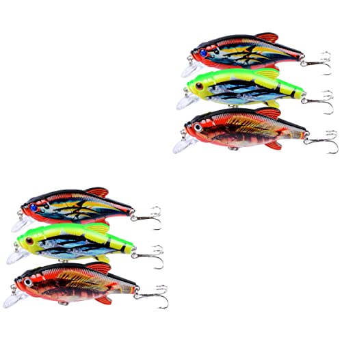 BESPORTBLE 6 Pcs Fishing Bait Lifelike Lure Trout Bait swimbait Swim Baits Lures Trout Fishing Gear Fishing Tackle Saltwater Fishing Lures bass Lure Minnow Fishing Lures Small Fish Fake Bait