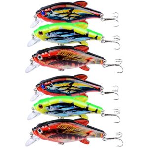 BESPORTBLE 6 Pcs Fishing Bait Lifelike Lure Trout Bait swimbait Swim Baits Lures Trout Fishing Gear Fishing Tackle Saltwater Fishing Lures bass Lure Minnow Fishing Lures Small Fish Fake Bait