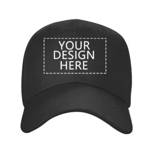 personalized baseball hat custom text logo photo adjustable dad cap,black