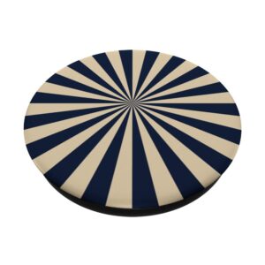 Blue Summer Spiral Ray Pattern Vintage America Print PopSockets Swappable PopGrip