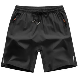 boy's shorts quick dry athletic shorts basketball sports running shorts 2024, a/black, 13-14t=tag 170