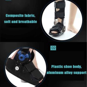 Walking Boot Fracture Boot for Broken Foot Adjustable and Breathrable Foot Support Stabilizer Orthotic Sleeping Immobilizer for Achilles Tendon Surgery Ankle Fractur Sprains Ankle Brace for Women & Me