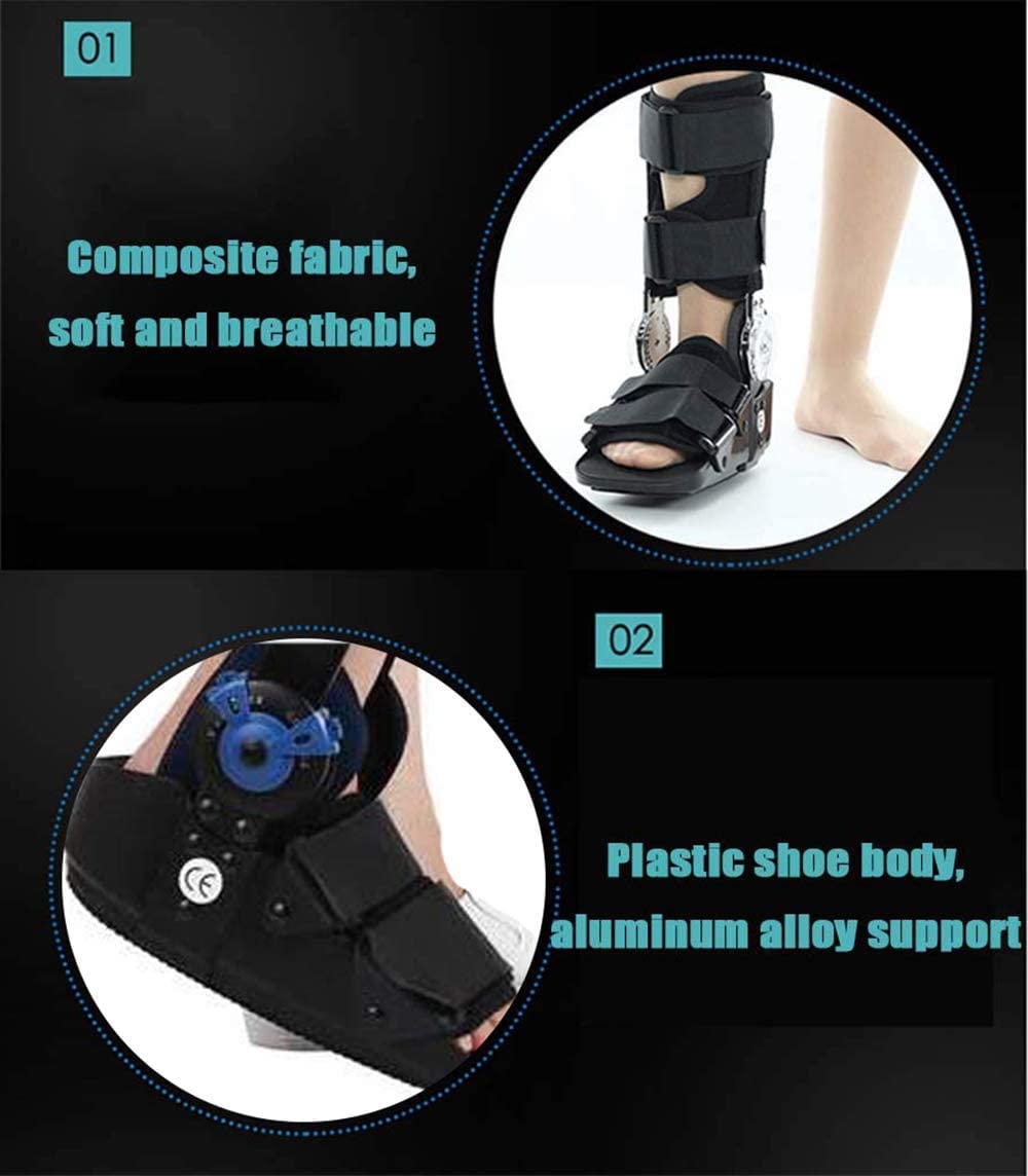 Walking Boot Fracture Boot for Broken Foot Adjustable and Breathrable Foot Support Stabilizer Orthotic Sleeping Immobilizer for Achilles Tendon Surgery Ankle Fractur Sprains Ankle Brace for Women & Me