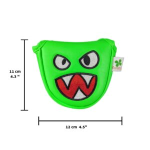 Foretra – Green Monster - Golf Putter Headcover Quality PU Leather Magnetic Closure for Mallet Style Putters Scotty Cameron Odyssey Taylormade Ping