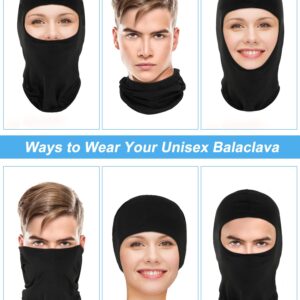 12 Pieces Sun Protection Balaclava Full Face Cover Sun UV Protection Face Protective Cover for Outdoor Sports (Black,Classic Style)