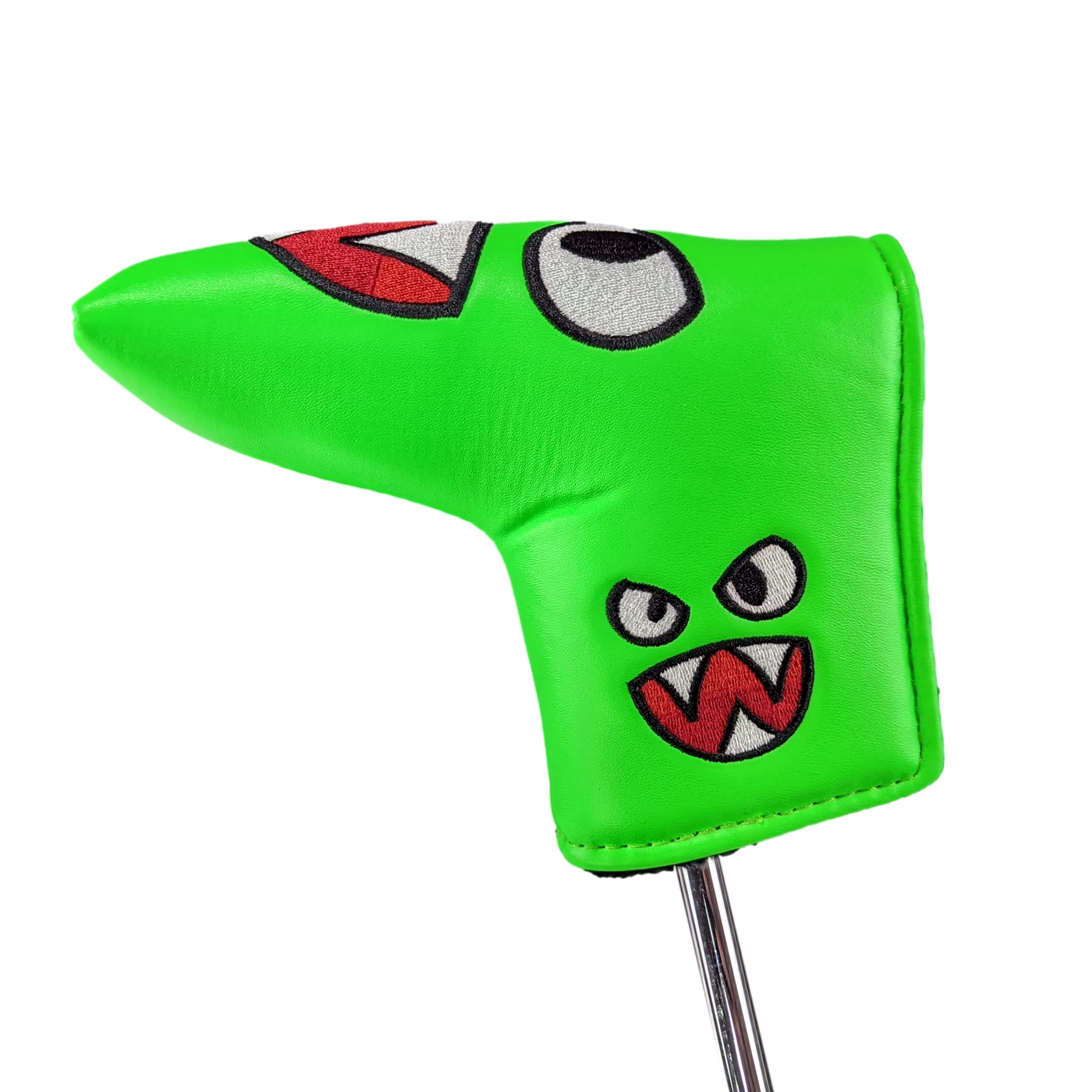 Foretra - Limited Edition Green Monster Golf Putter Headcover Quality PU Leather Magnetic Closure for Blade Style Putters