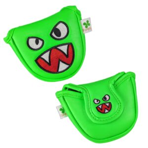 Foretra – Green Monster - Golf Putter Headcover Quality PU Leather Magnetic Closure for Mallet Style Putters Scotty Cameron Odyssey Taylormade Ping