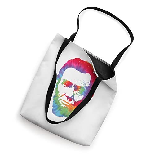 Abe Abraham Lincoln Tie Dye Retro President 4th Of July Tote Bag