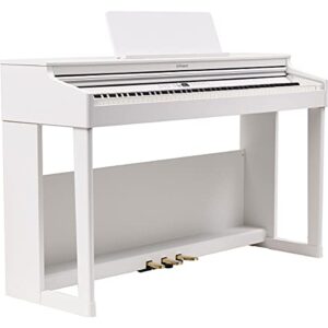 Roland RP701 88-Key SuperNATURAL Classic Digital Piano, with Bench & Stand, White Bundle with Studio Monitor Headphones