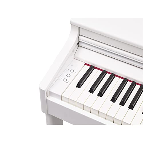 Roland RP701 88-Key SuperNATURAL Classic Digital Piano, with Bench & Stand, White Bundle with Studio Monitor Headphones