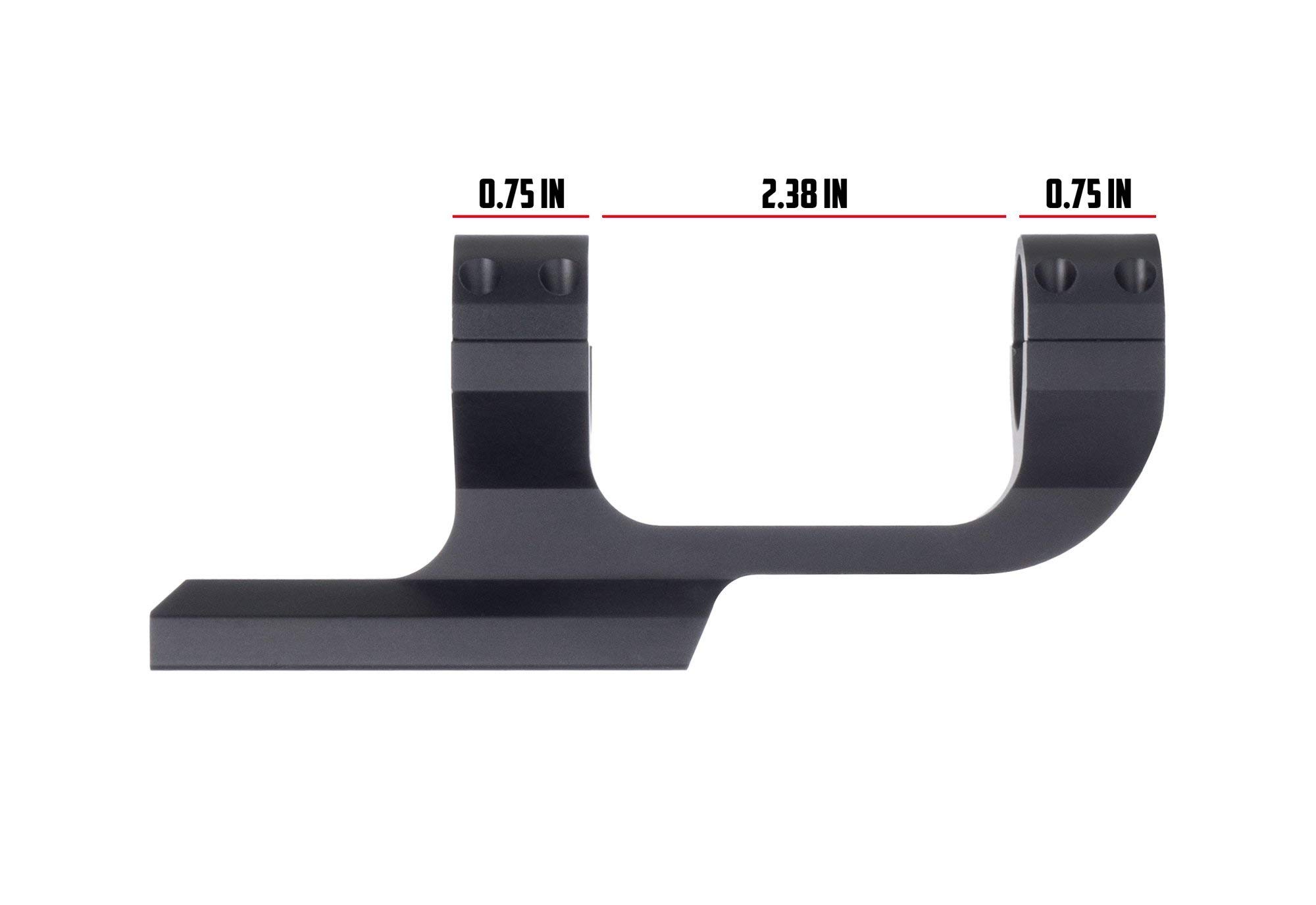 Monstrum 1-4x20 Rifle Scope with Rangefinder Reticle | ZR251 Slim Profile Series Offset Scope Mount | Bundle